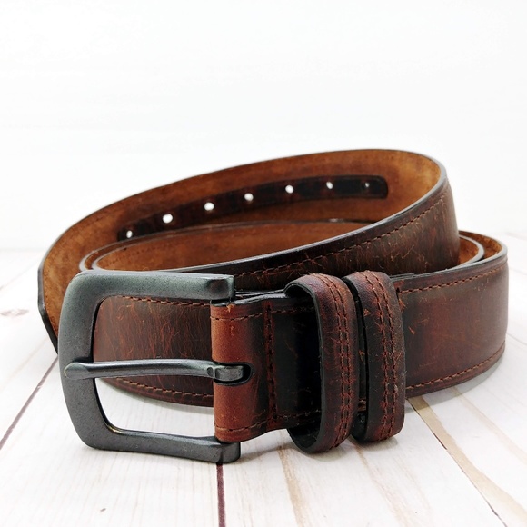 New Men/'s All Brown Belt Size 34-36 Brand New!